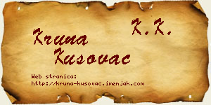 Kruna Kusovac vizit kartica